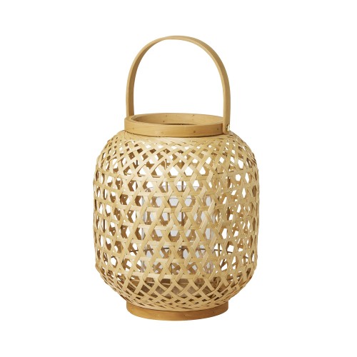 DUNI Kerzenlaterne Area, klein, für LED u. Stumpen 255 x 240 mm, Bambus