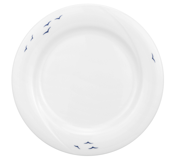 Seltmann Teller flach 21 cm Fahne, Form: Laguna, Dekor: 33374 Blaue Möwen
