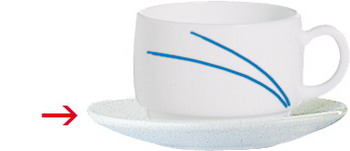 Kaffeeuntertasse Ø: 14 cm, aus Hartglas Toronto navy ARCOPAL