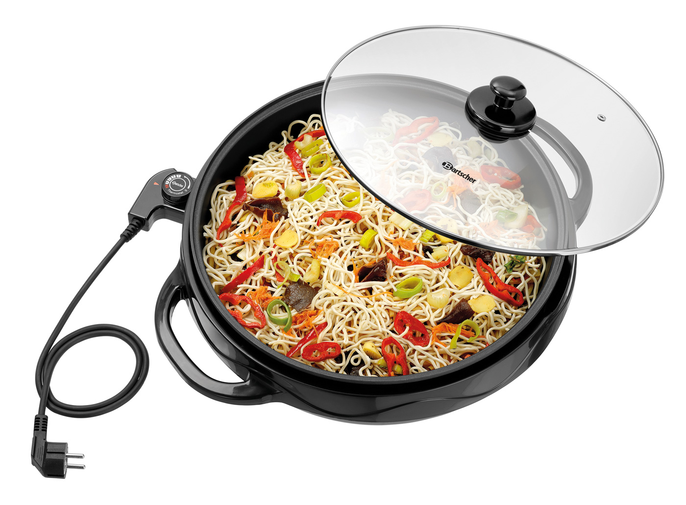 Bartscher Multipfanne 3,7 cm | Ausführung innen:Antihaftbeschichtung | Maße: 50 x 47 x 19,0 cm.Gewicht: 3,5 kg