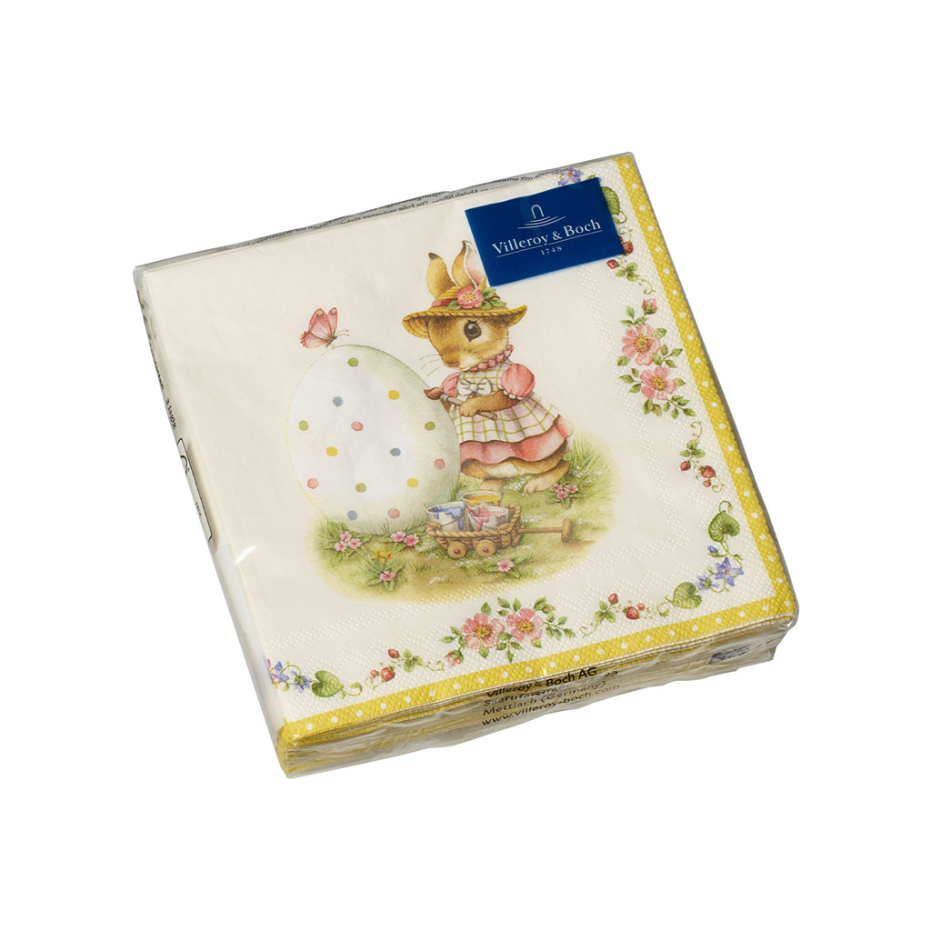 Villeroy und Boch Cocktail Serviette Anna Paul - Maße: 25 x 25 cm / Ser.: Easter Accessoires