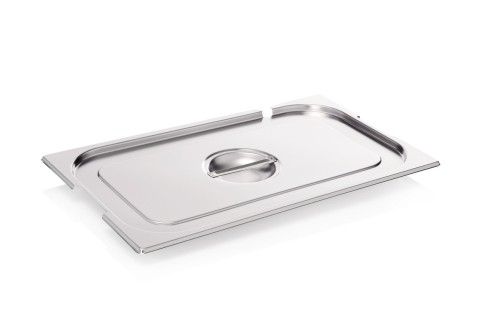 Deckel GASTRONORMBEHÄLTER SERIE 73. Deckel mit Aussparung für Fallgriffe und Löffel, GN