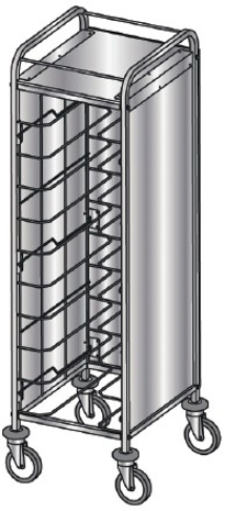 ETERNASOLID® Tablettwagen 10 Universal, 3 Seiten + oben Verkleidung Edelstahl