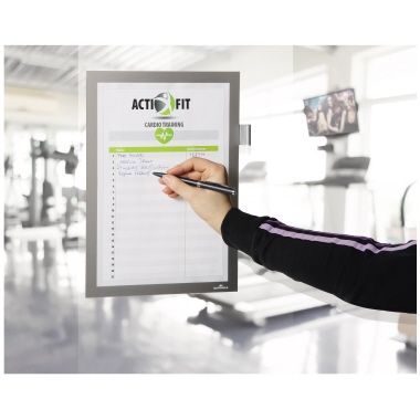 DURABLE Magnetrahmen DURAFRAME® NOTE DIN A4 silber metallic