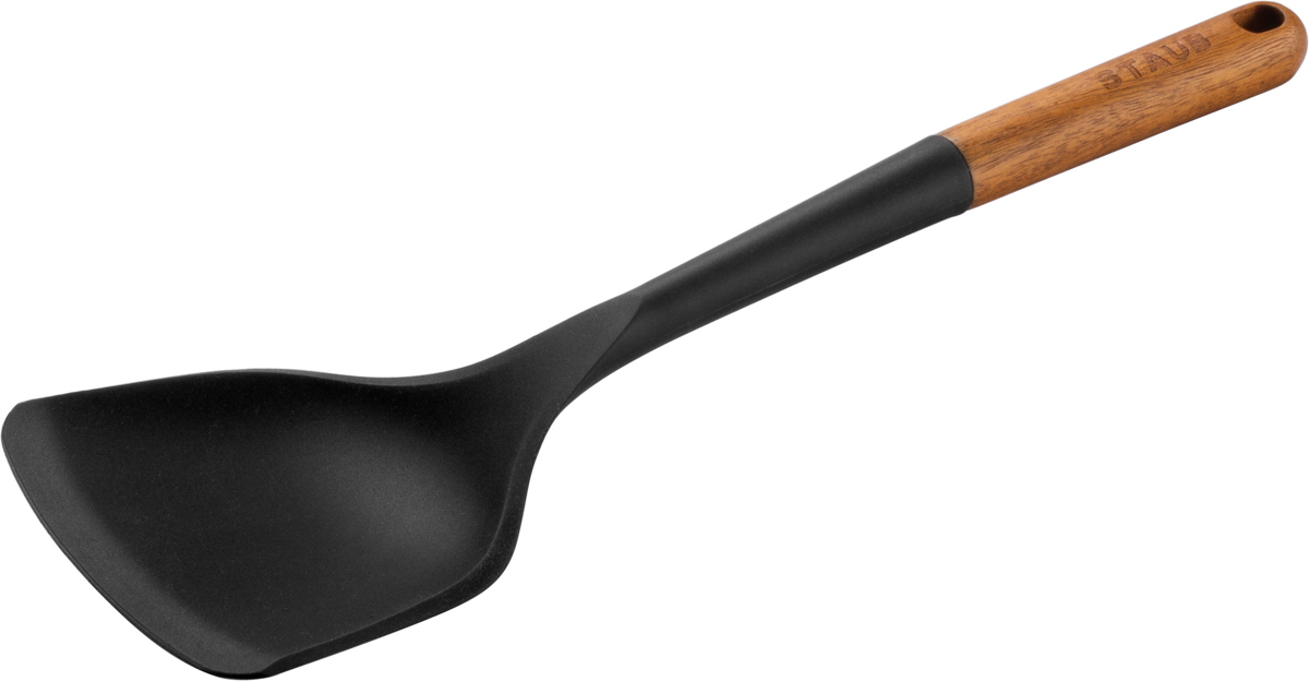 Wokwender, 31 cm, Schwarz, Silikon, Serie: (no series Staub). Marke: Staub