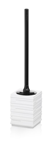 Kela Wc-Garnitur Posidon aus Polyresin, weiß, ca. 95mm x 95mm x 445mm (L x B x H)