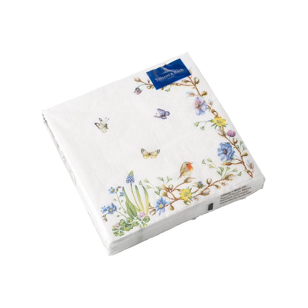 Villeroy und Boch Cocktail Serviette Blumenranke - Maße: 25 x 25 x 0,1 cm / Ser.: Easter Accessoires