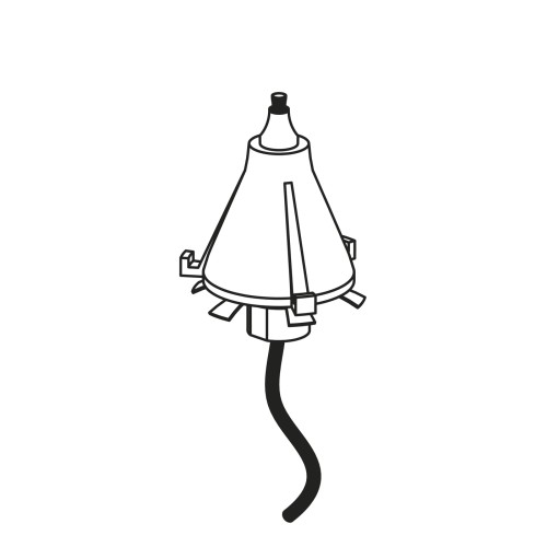 EM Dochte für 1005 & 1006 weiß, Maße: 45 x 45 x 50 mm