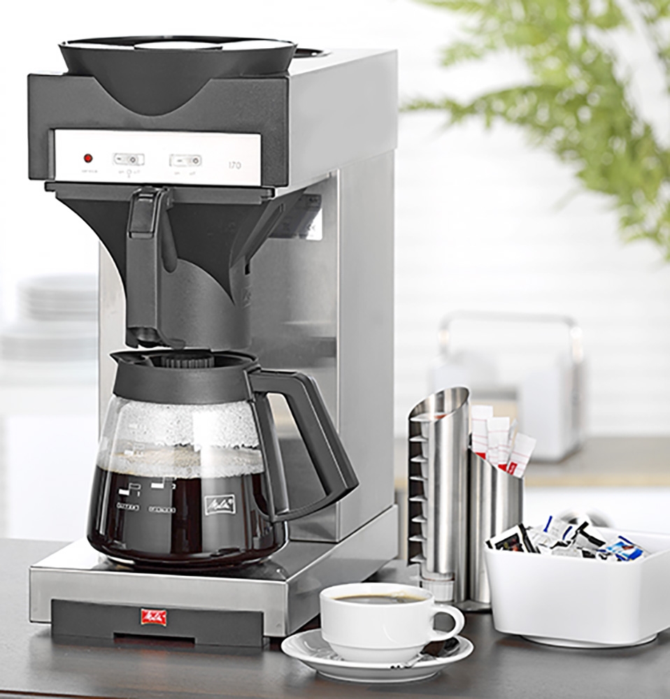 Kaffeemaschine 170 M von Melitta, Inhalt 1,8 Liter, mit zusätzl. Warmhalteplatte, inkl. 1 Glaskanne