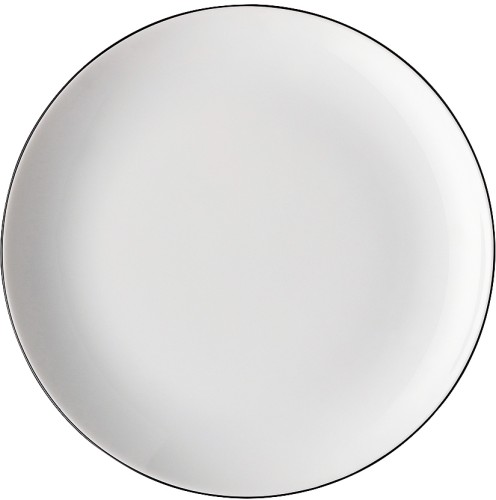 Cucina-Basic Colori Black (schwarze Linie) von Arzberg, Frühstücktsteller 20 cm, aus Porzellan