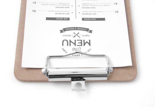 Klemmbrett für Speisekarten, 125x180 mm