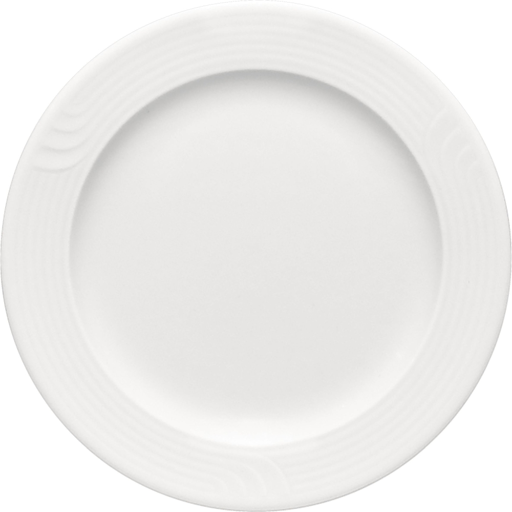 Teller CARAT, flach mit Fahne, Durchmesser: 20 cm, stapelbar, Bauscher, uni weiss