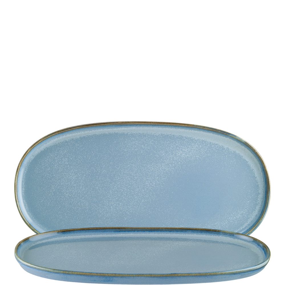 Bonna Sky Hygge Platte oval 34x17,5cm, Reaktive Glasur, Porzellan