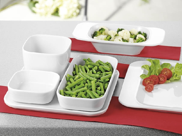 Universaldeckel/Platte NO LIMITS, eckig, 12 x 12 cm, zu Schale eckig 11 x 11 x 4/8 cm, uni weiss, Seltmann Porzellan.