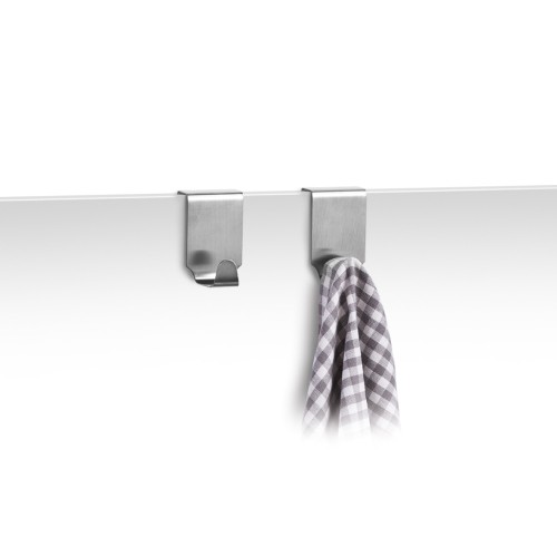 Zeller Handtuchhaken f. Schranktür, 2er-Set, Edelstahl