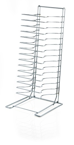 Pizzablechhalter. 15 Auflagen, Ablagefläche 22 x 13 x 4 cm. verchromt. für Pizzableche ab