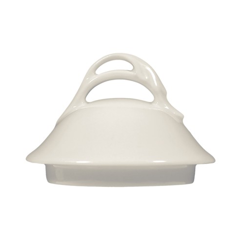 Seltmann Deckel zur Zuckerdose 0,22 l, rund mit Relief, Form: Rubin, weiss cream, hohe Kantenschlagfestigkeit, Made in Germany