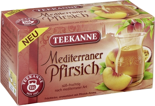 Teekanne Mediterraner Pfirsich Inhalt 20 Beutel