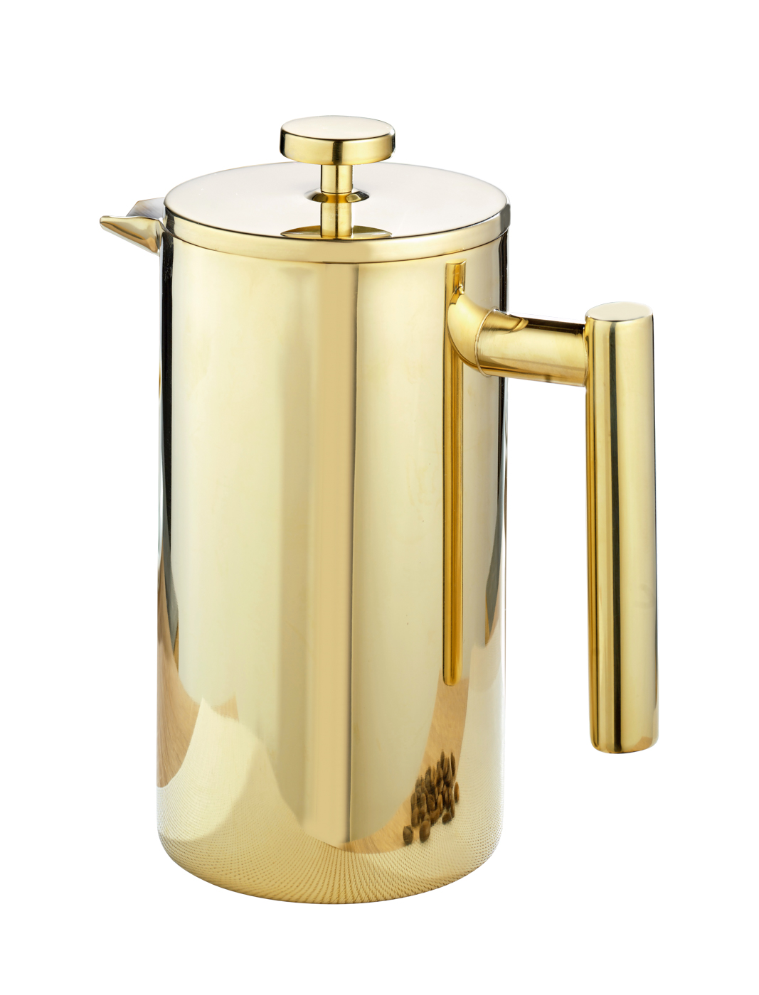 Kaffeebereiter OXFORD, 1 Liter, Edelstahl, mit champagnerfarbener PVD Beschichtung.