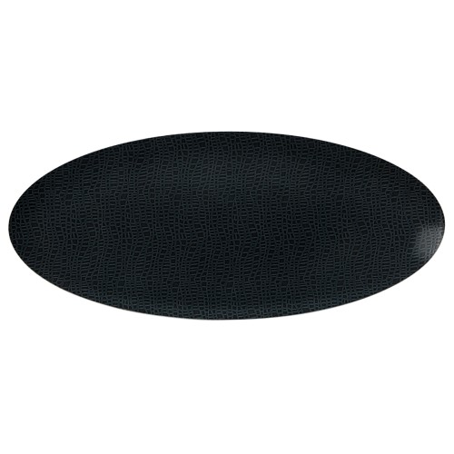 Seltmann Coupplatte 43x19 cm M5379, oval, Form: Coup Fine Dining, Dekor: 57350 schwarz, hohe Kantenschlagfestigkeit, Made in Germany