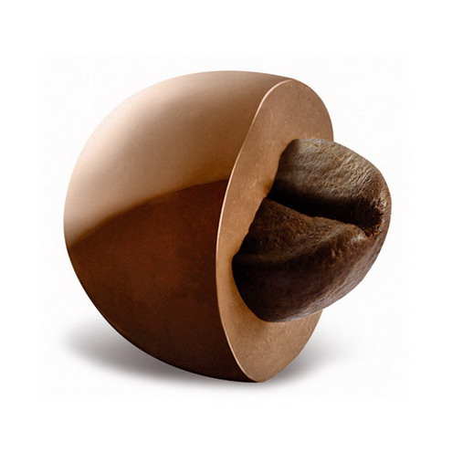 ESPRESSO-BOHNE VOLLMILCH von Hellma, Inhalt: 380 Stück à 1,1 g je Karton, Espressobohne im Schokomantel.