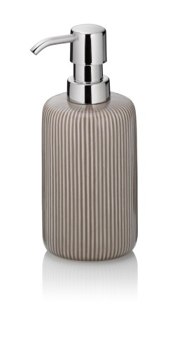KELA Seifenspender Ava Keramik steingrau 17,5cm 7,5cmØ 350,0ml