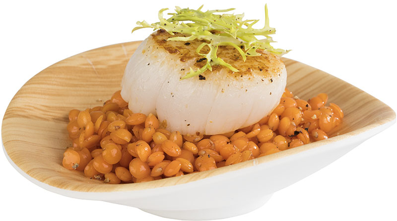 Schale -BAMBOO- 10,5 x 10 cm, H: 3 cm Melamin innen: Bambusoptik außen: weiß 0,03 Liter spülmaschinengeeignet stapelbar nicht