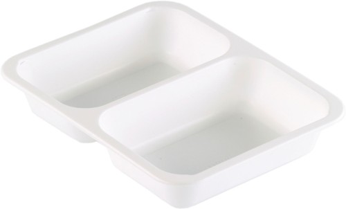 Duni PP-Schale Caterline 227 x 178 x 40 mm Weiß 2-Teilung, 216 Stk/Krt (1 x 216 Stk)
