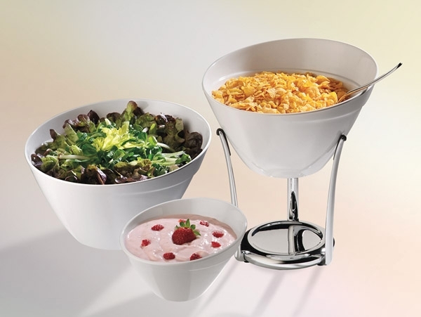 Schale -BALANCE- Ø 14,5 cm, H: 9 cm Melamin, weiß, 0,4 Liter spülmaschinengeeignet stapelbar nicht mikrowellengeeignet keine