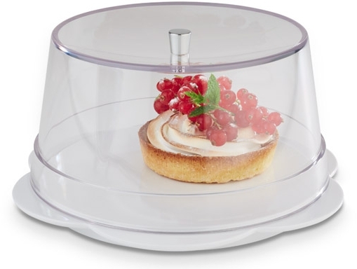 Haube -APS PLUS- Ø 20,5 cm, H: 10 cm Haube aus SAN Materialstärke: 3 mm Griff aus Zinkdruckguss spülmaschinengeeignet