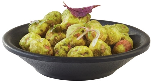 Schale -ZEN- Ø 8 cm, H: 1,5 cm Melamin, schwarz, Steinoptik 0,03 Liter spülmaschinengeeignet stapelbar nicht