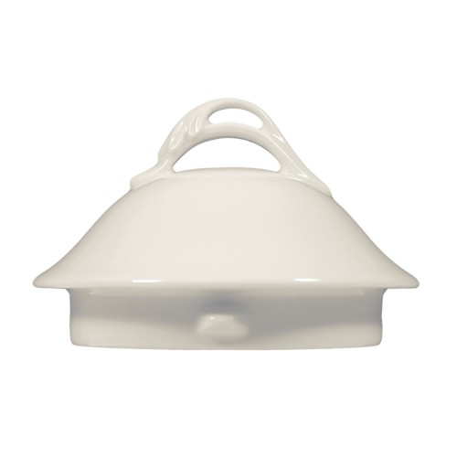 Seltmann Deckel zur Teekanne 1,0 l, rund mit Relief, Form: Rubin, weiss cream, hohe Kantenschlagfestigkeit, Made in Germany