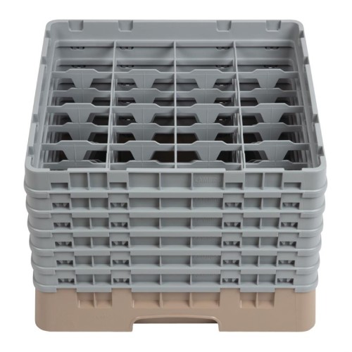 Cambro Gläserspülkorb beige mit 16 Fächern max Glashöhe 29,8cm. Dieser Gläserspülkorb bietet optimalen Schutz für Ihre