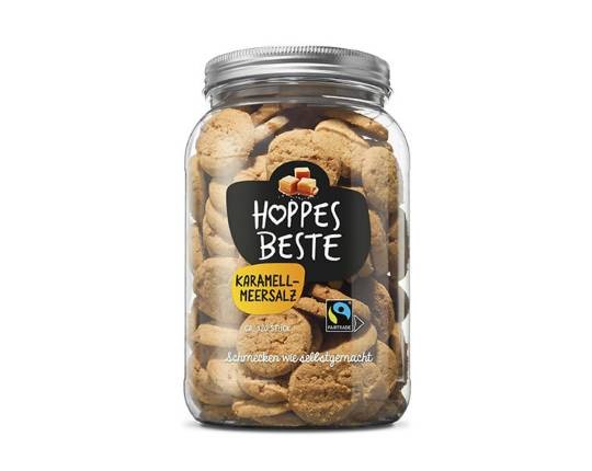 Hoppe Portionsgebäck HOPPES BESTE Karamel-Meersalz mit Fairtrade Siegel Inhalt: 120 Stck. à 7 gr. je Glas