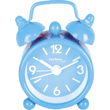 technoline® Wecker DGW mini 42 x 62 x 18 mm (B x H x T) 1 Weckzeit ohne integriertem DCF77 Empfänger 1 Batterie Metall