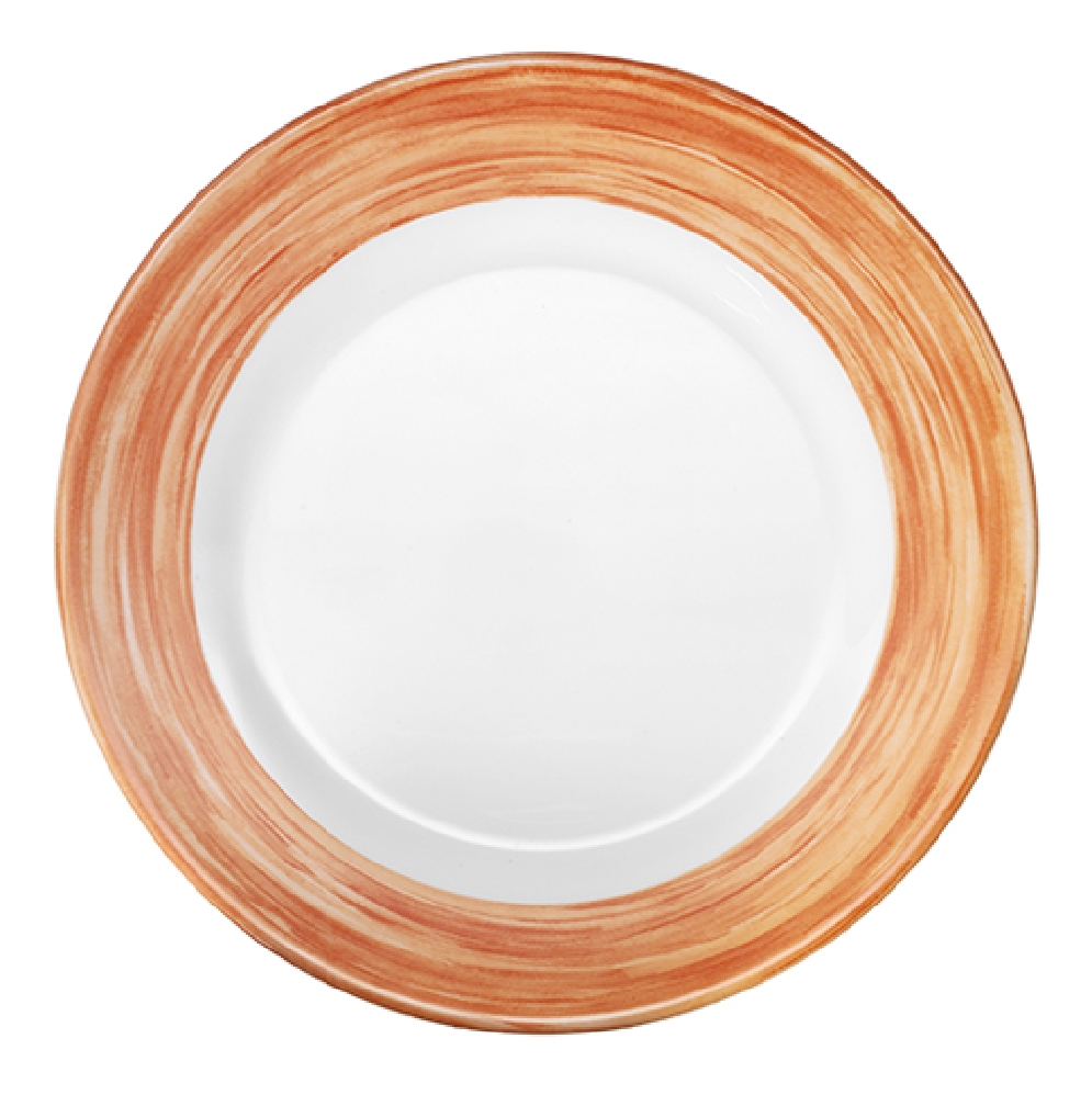 Speiseteller 23,5 cm aus Opalglas Form BRUSH - Orange von Arcoroc