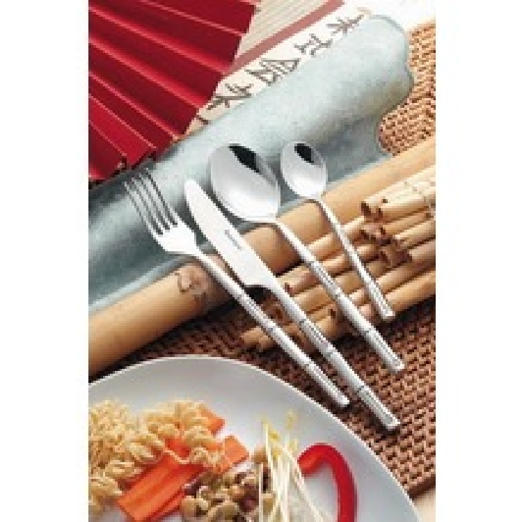 6 Kuchengabeln BAMBOO METALL 18/0, poliert