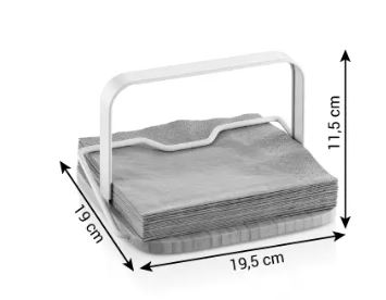 TESCOMA Serviettenständer Online Material: Kunststoff, Bambus-Holz Maße: 19,5 x 19 x11,5 cm