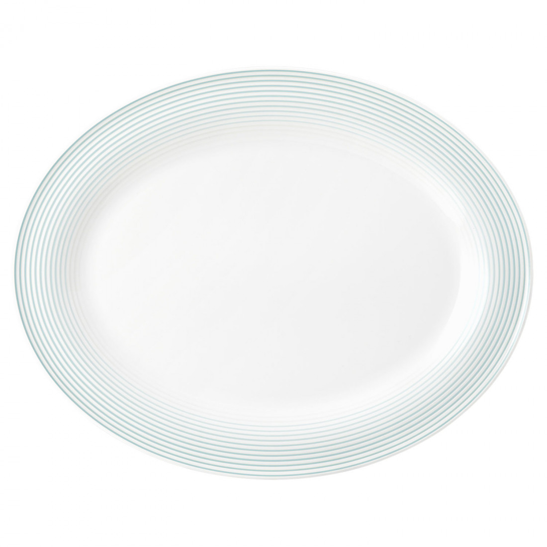 Seltmann Platte oval 35 cm, Form: Blues, Dekor: 57717 Arktisblau