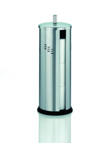 Kela Toilettenpapierbehälter Swing Edelstahl silber matt 39,5cm 14,5cmØ