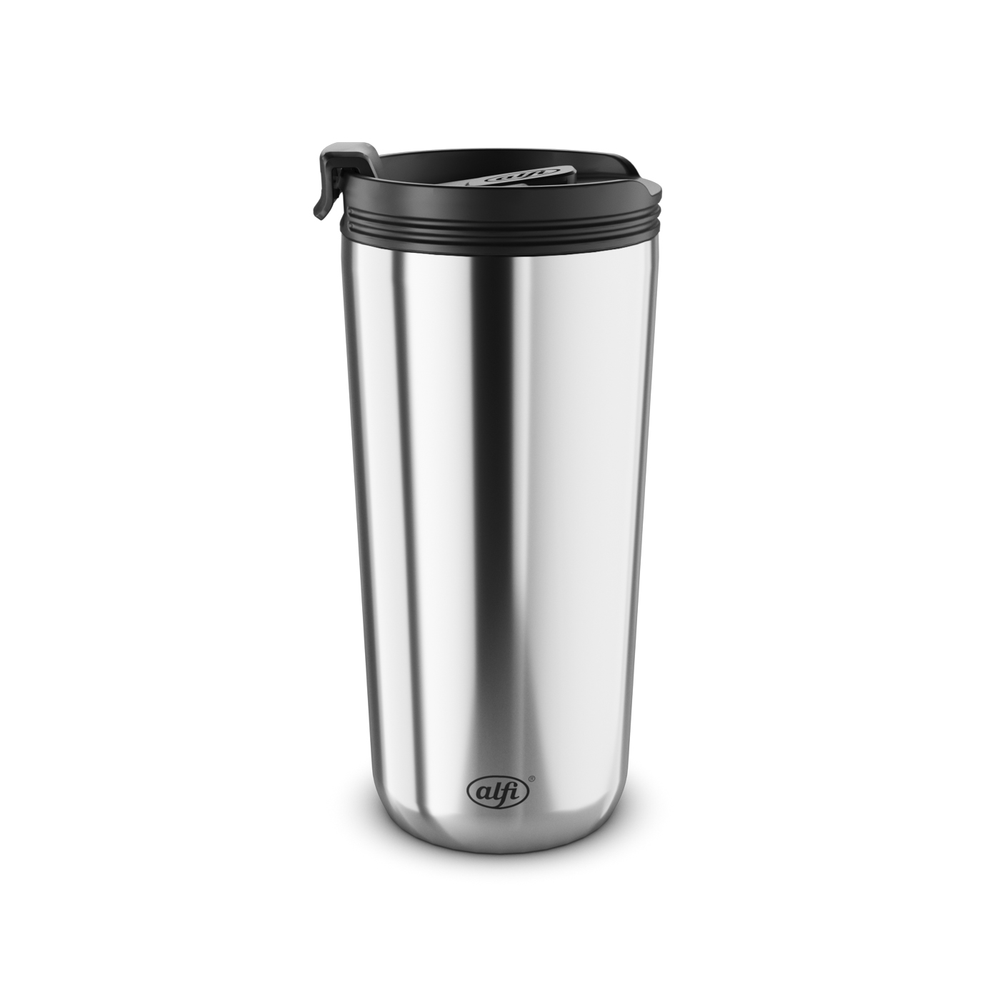 Isoliertrinkbecher IsoCoffeeMug stainless steel polished 0,4 l; isoliert durch doppelwandigen Edelstahl; absolut dicht; spülmaschinenfest bis