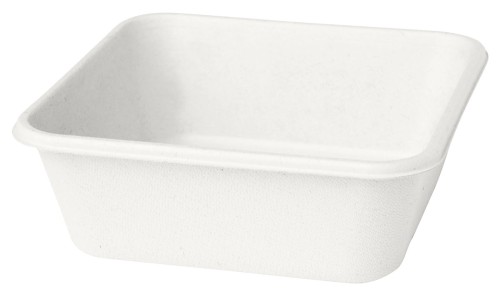 Duni Box Bagasse 900 ml Weiß ungeteilt, 360 Stk/Krt (9 x 40 Stk)