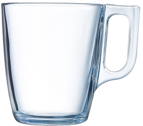 VOLUTO Bockbecher mit Henkel, Farbe: transparent, Inhalt: 0,25 Liter, Höhe: 92 mm, Durchmesser: 104 mm