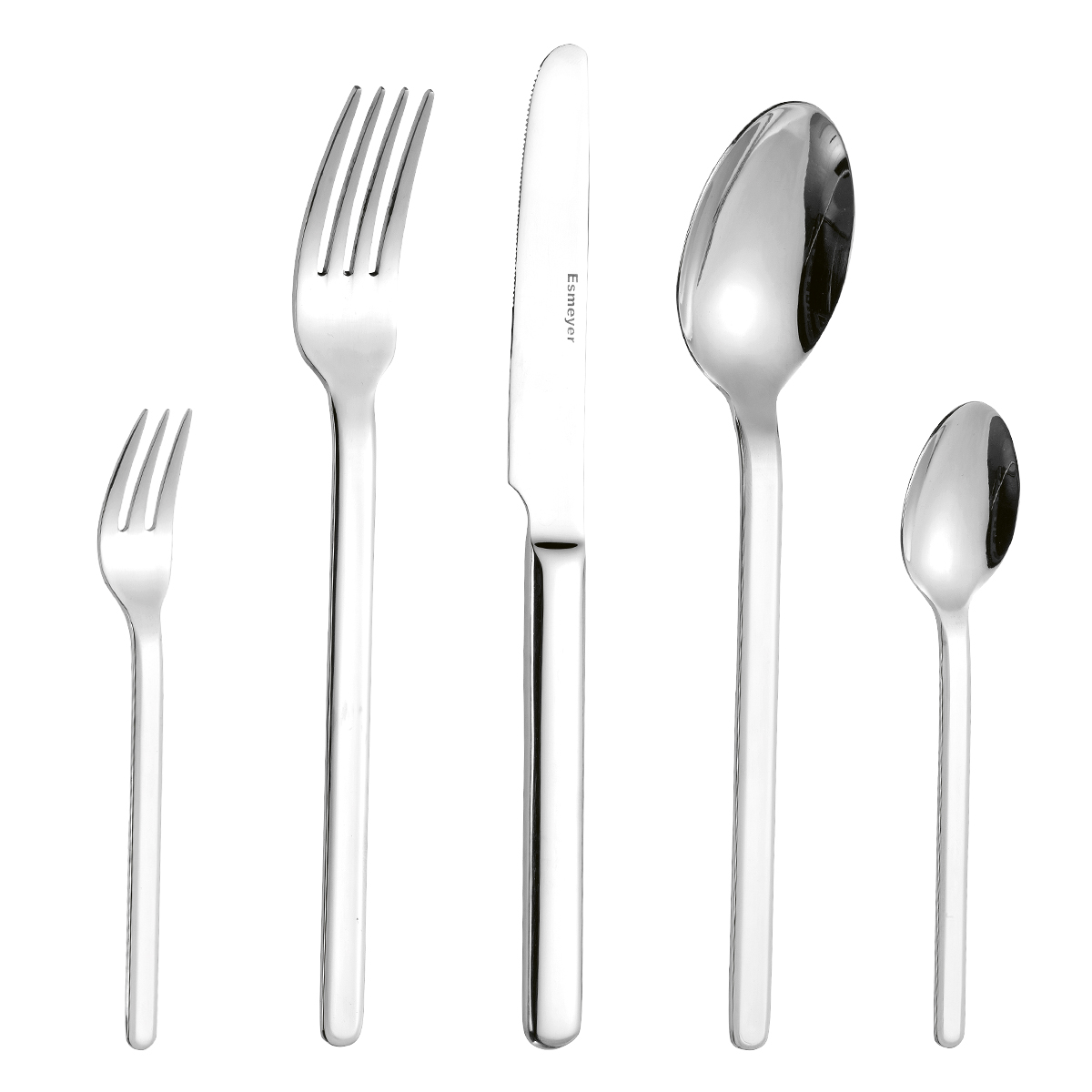 30-teiliges Besteck BETTINA aus Edelstahl 18/10, hochglanz-poliert. Messer aus Klingenstahl.