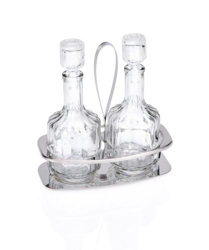 Menage MENAGE SERIE 1480. Edelstahl/Glas, › Einsätze aus Glas. 2-teilig, Essig und Öl.