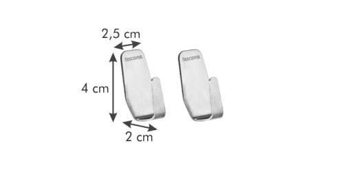 Rostfreier Haken PRESTO, 2 St., groß