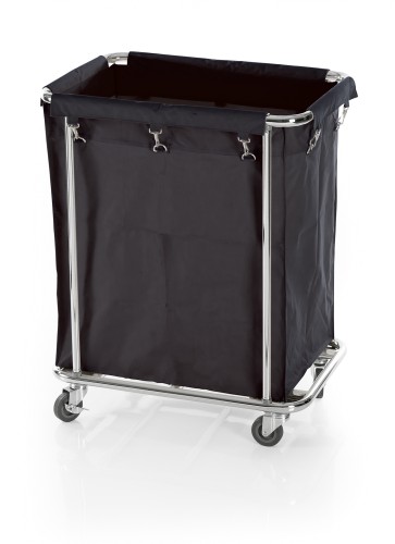 Wäschewagen. verchromt. verchromt – 4 schwenkbare Rollen Ø 7,5 cm, davon 2 mit