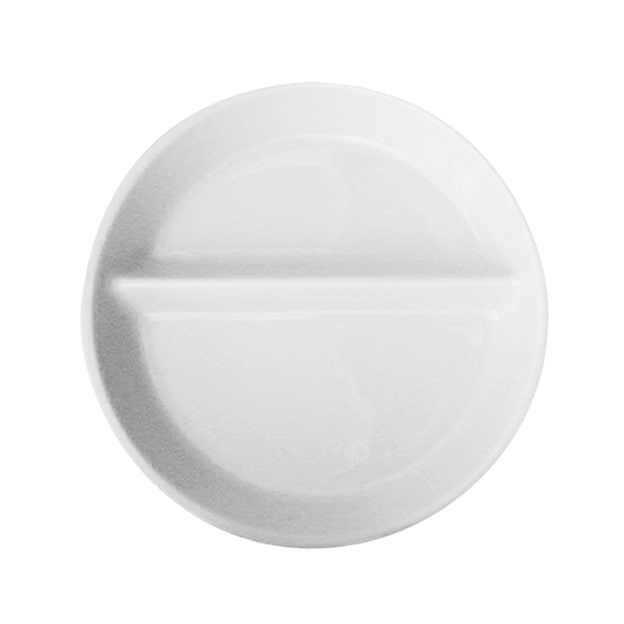 Menage rund 2-tlg. 21,5 cm - Form: System - weiss, - aus Porzellan. Hersteller: Eschenbach. "Made in, Germany".