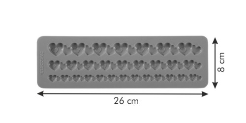 Silikonformen DELÍCIA DECO, Bordüre mit Herzchen