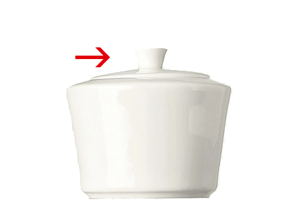 Rosenthal Zuckerdosen-Deckel 0,25 Liter Form Jade - uni weiss.